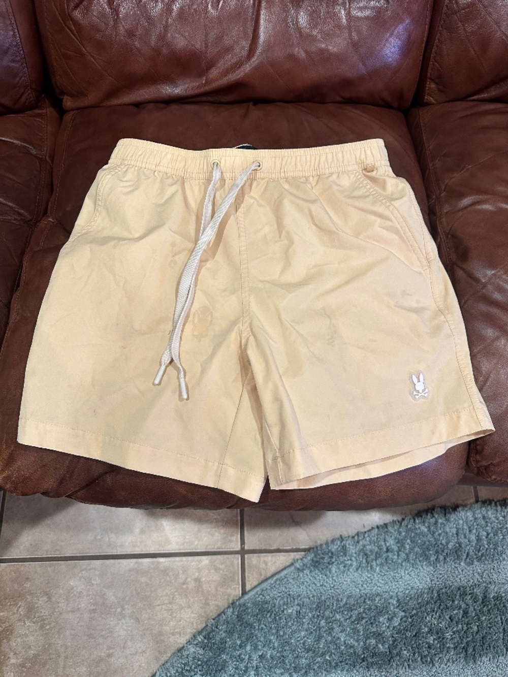 Yellow XS Men's Psycho Bunny Swimsuit